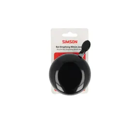 Simson bel Ding Dong Large zwart 80mm