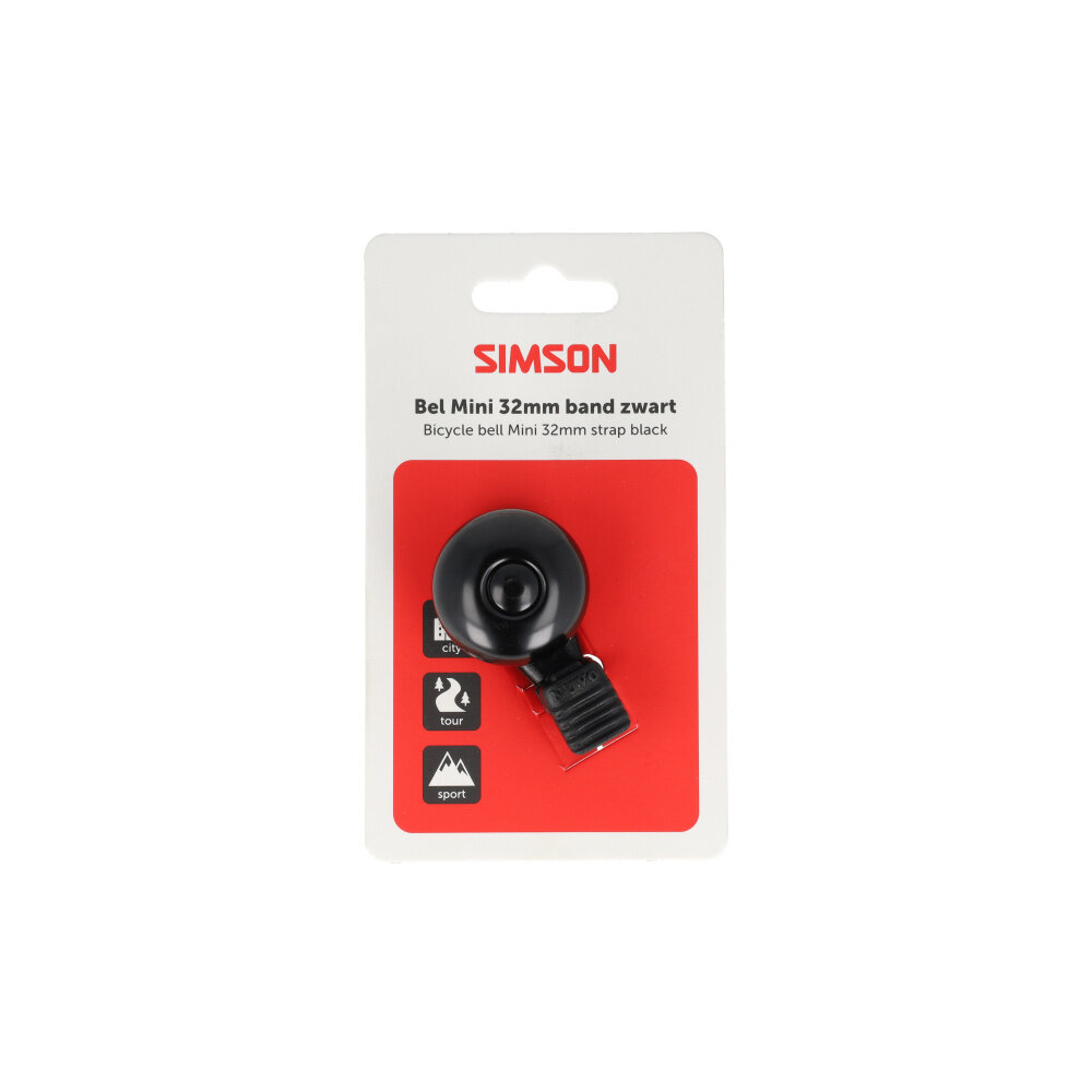 Simson bel Mini 32mm flex band zwart Simson bel Mini 32mm flex band zwart