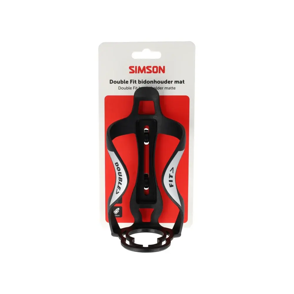 Simson bidonhouder DoubleFit mat zwart Simson bidonhouder DoubleFit mat zwart