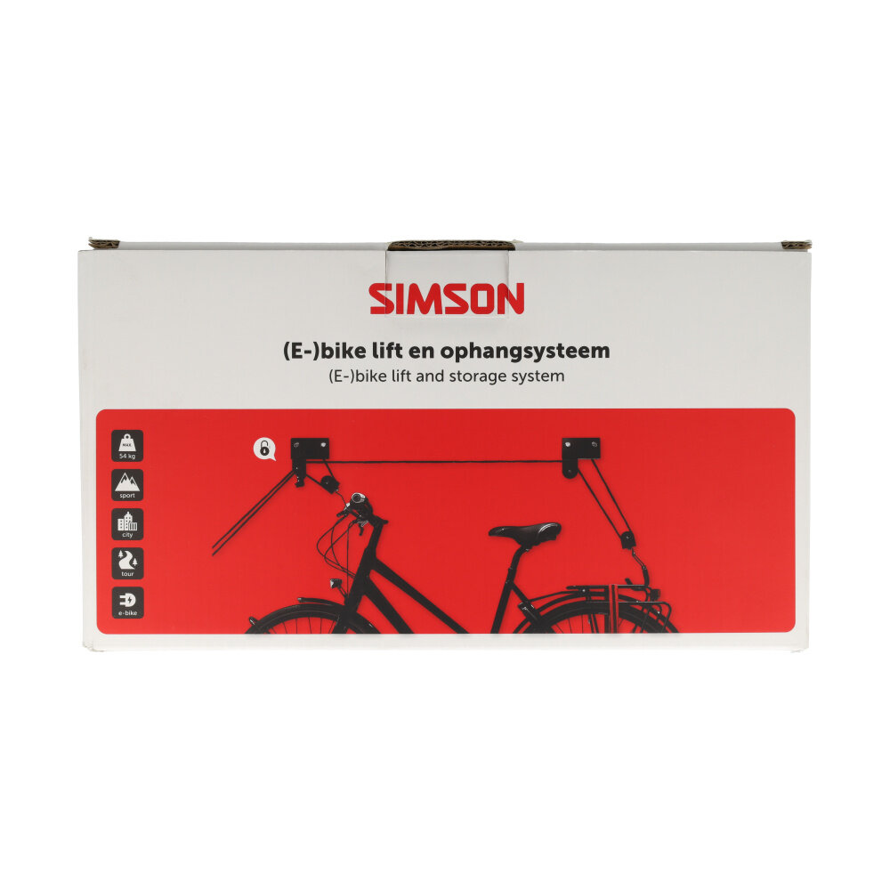 Simson E-bike lift en ophangsysteem Simson E-bike lift en ophangsysteem