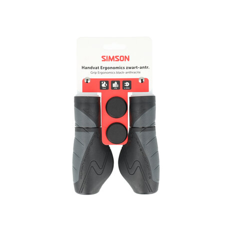 Simson handvatten Ergonomics zwart/antraciet Simson handvatten Ergonomics zwart/antraciet