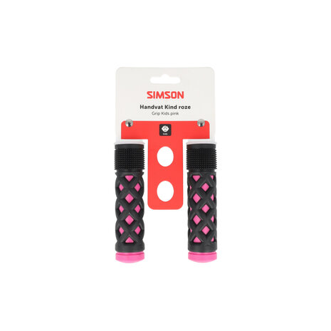 Simson handvatten kinder roze/zwart Simson handvatten kinder roze/zwart