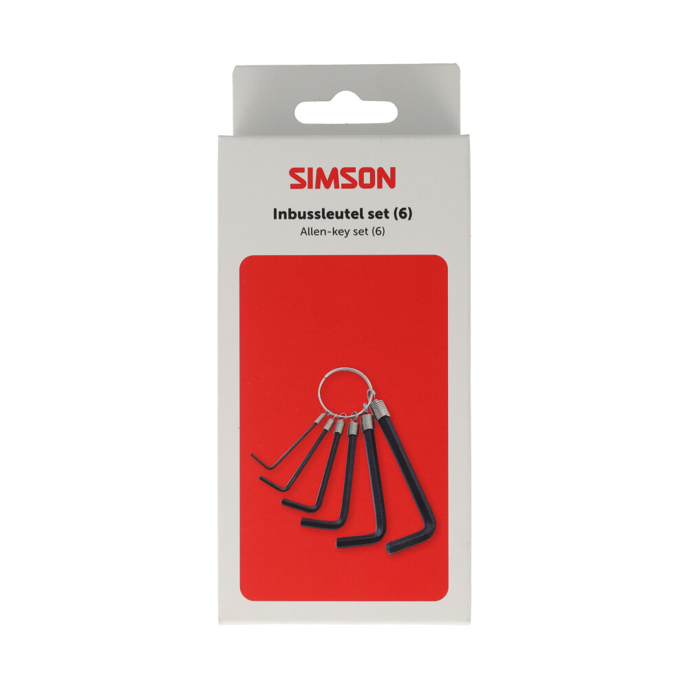 Simson inbussleutelset 6-delig Simson inbussleutelset 6-delig