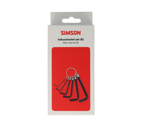 Simson inbussleutelset 6-delig Simson inbussleutelset 6-delig