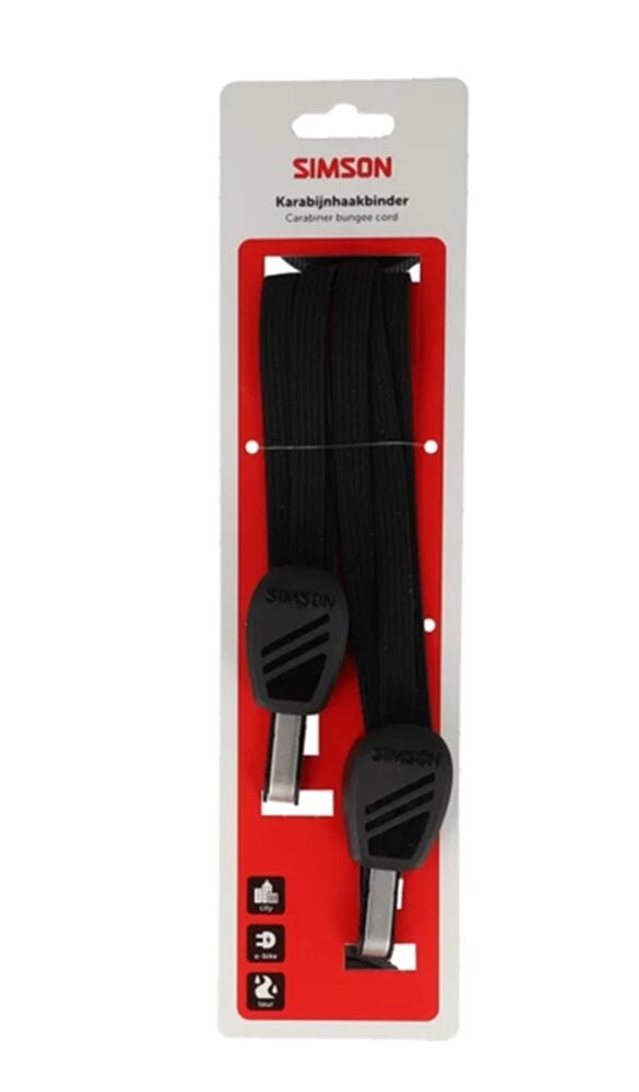 Simson karabijnhaakbinder 60cm zwart Simson karabijnhaakbinder 60cm zwart