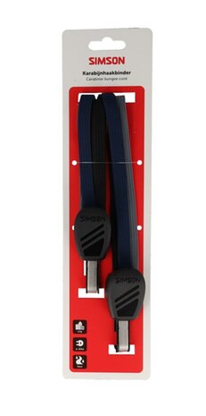 Simson karabijnhaakbinder 60cm zwart/blauw/antraciet Simson karabijnhaakbinder 60cm zwart/blauw/antraciet