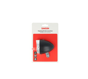 Simson koplamp Classic Luxurious batterij 30 lux zwart Simson koplamp Classic Luxurious batterij 30 lux zwart