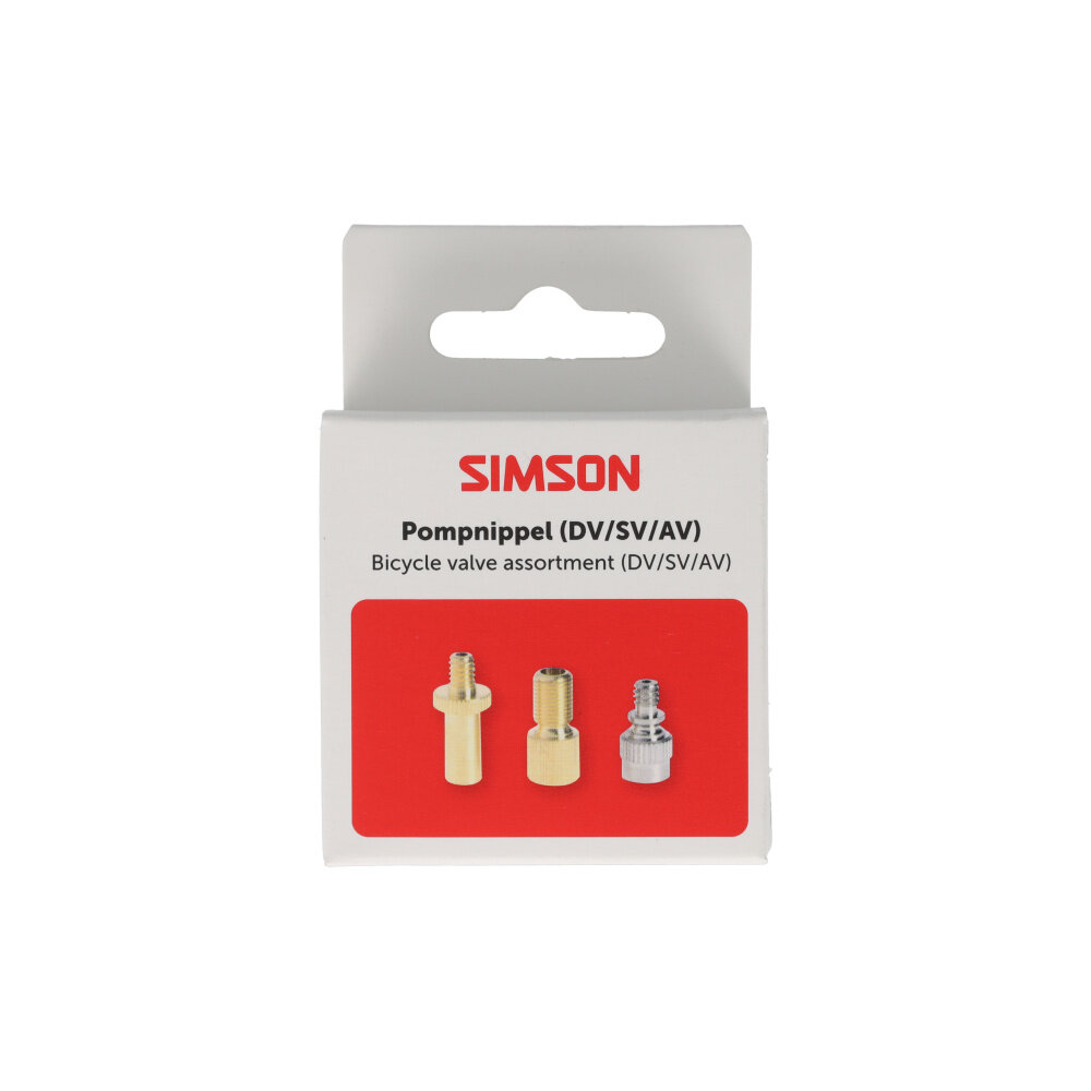 Simson pompnippel assortiment 3-delig Simson pompnippel assortiment 3-delig