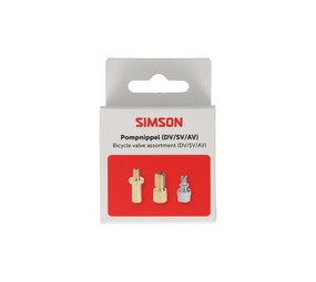 Simson pompnippel assortiment 3-delig Simson pompnippel assortiment 3-delig