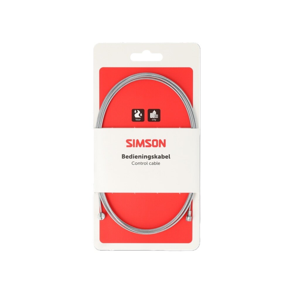 Simson rem binnenkabel 2.25m 2 nippels ton/peer Simson rem binnenkabel 2.25m 2 nippels ton/peer