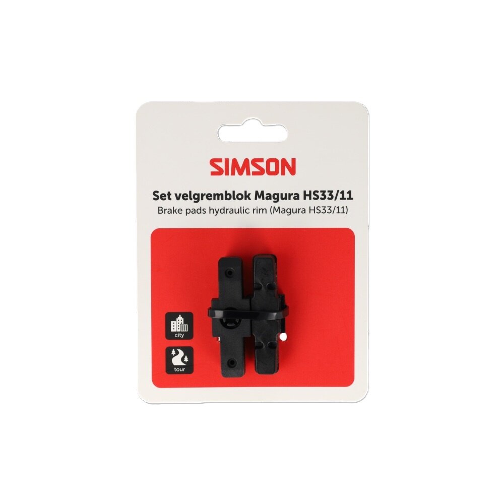 Simson remblok set Magura HS11/33 velgrem Simson remblok set Magura HS11/33 velgrem