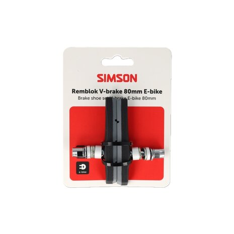 Simson remblok V-brake 80mm E-bike Simson remblok V-brake 80mm E-bike