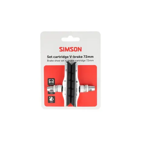 Simson remblok V-brake cartridge 72mm Simson remblok V-brake cartridge 72mm