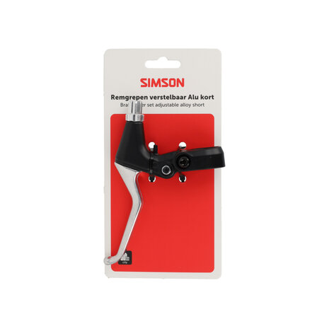 Simson remgreep set kort alu/zwart Simson remgreep set kort alu/zwart