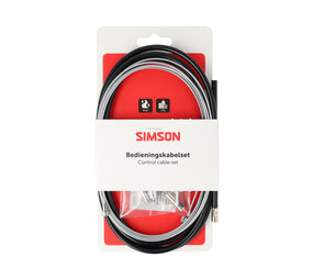 Simson remkabel set universeel met inbus RVS zwart