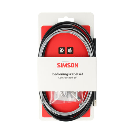Simson remkabel set universeel met inbus RVS zwart Simson remkabel set universeel met inbus RVS zwart
