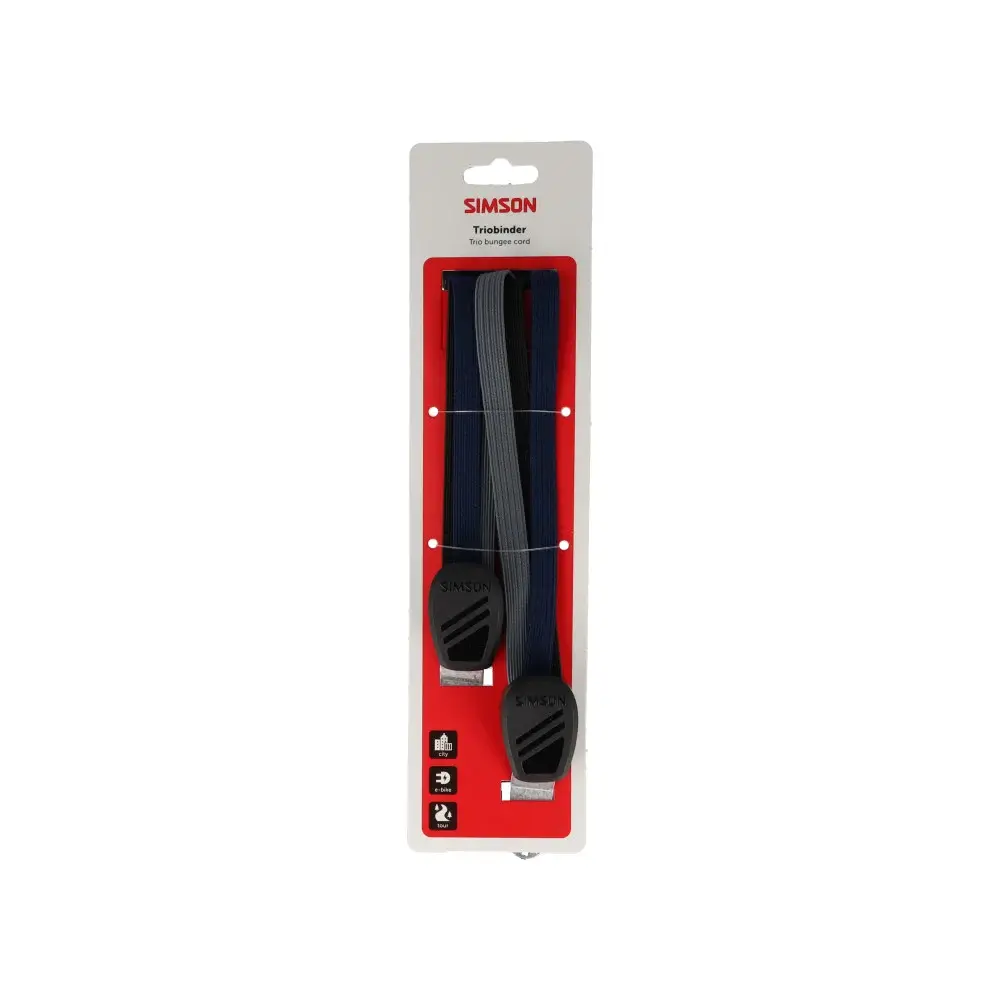 Simson triobinder 60cm zwart/blauw/antraciet Simson triobinder 60cm zwart/blauw/antraciet