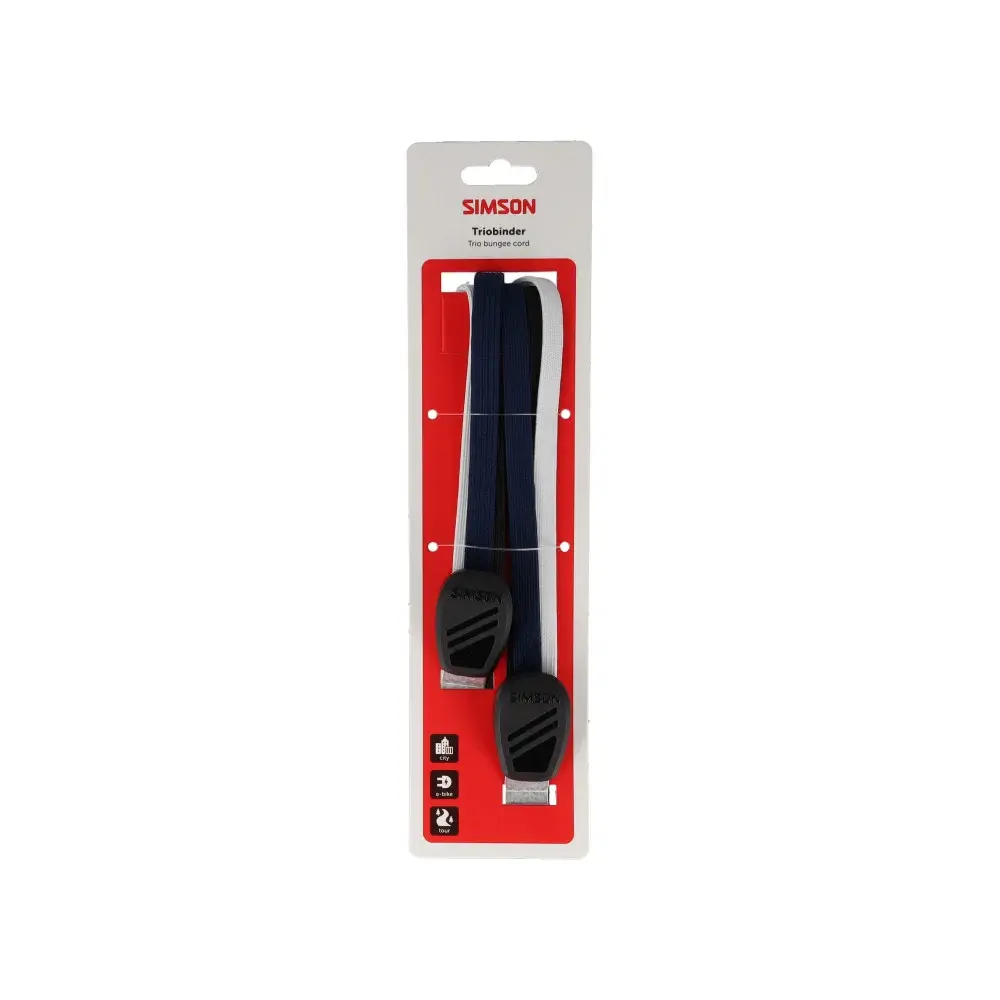 Simson triobinder 60cm zwart/blauw/wit Simson triobinder 60cm zwart/blauw/wit