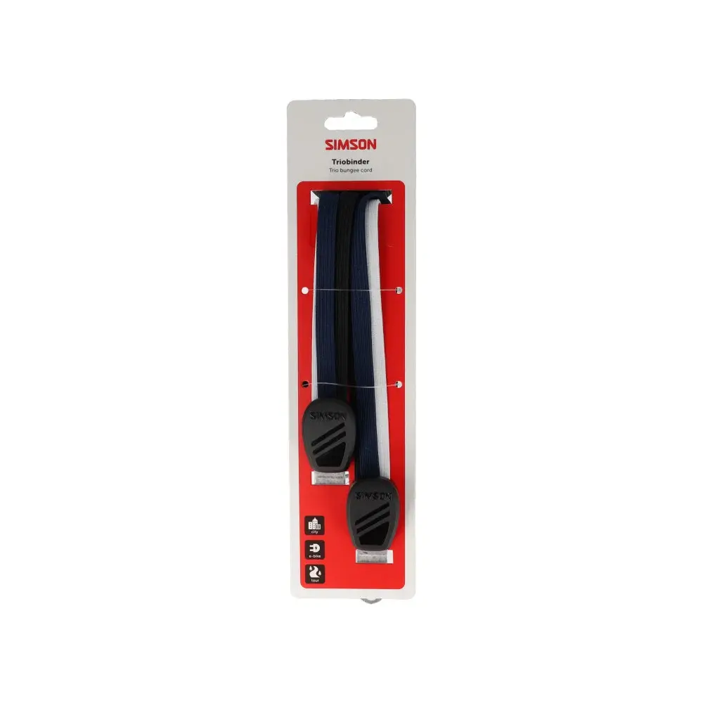 Simson triobinder 71cm zwart/blauw/wit Simson triobinder 71cm zwart/blauw/wit