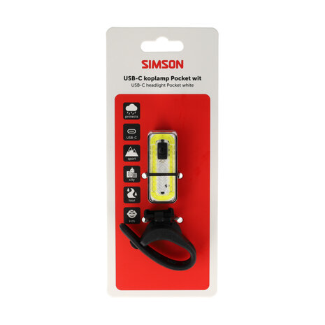 Simson USB-C LED lamp Pocket wit Simson USB-C LED lamp Pocket wit