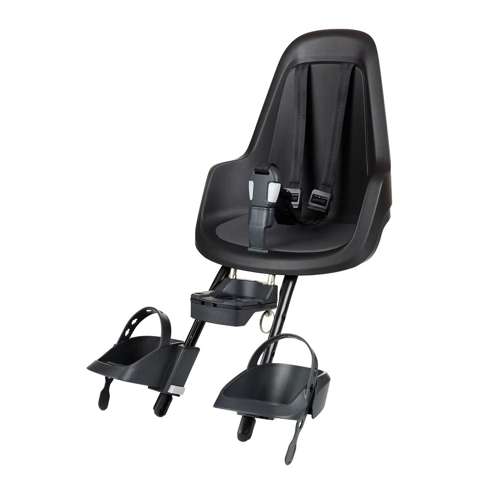 Bobike Mini Go Urban Black Voorstoeltje met Ahead Montageblok