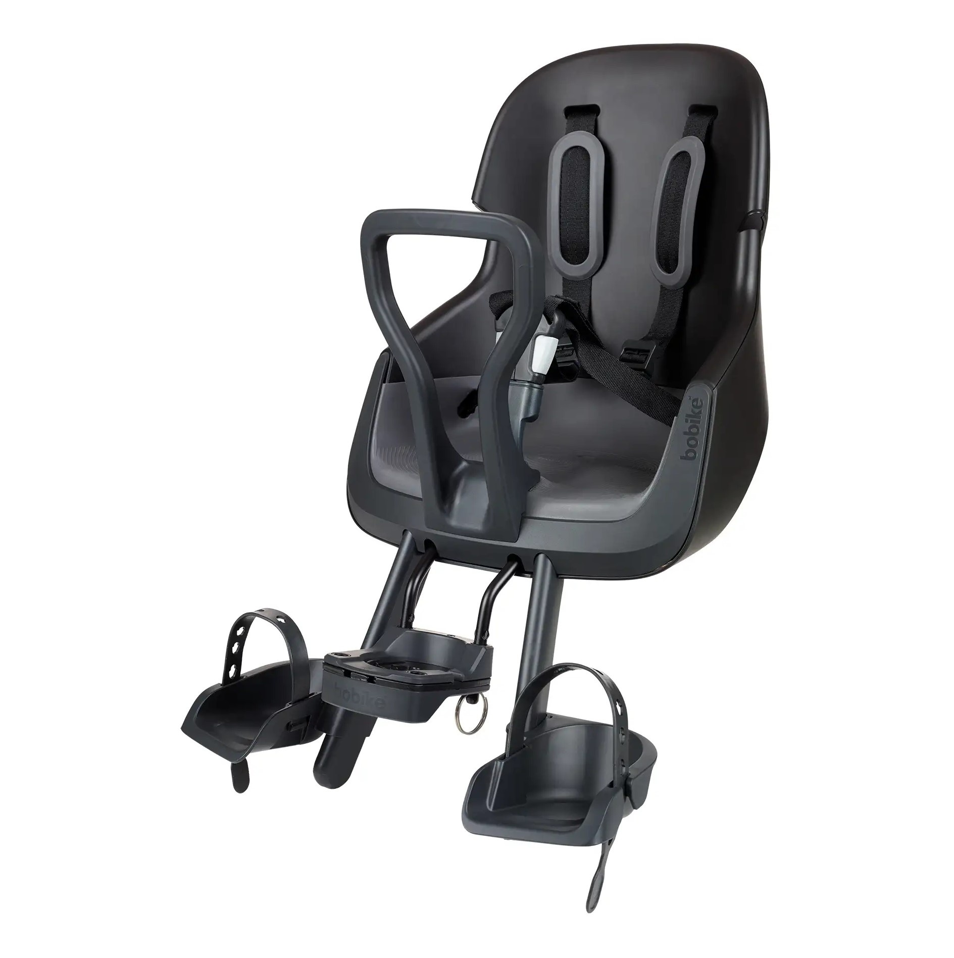 Bobike Mini Exclusive Evolve Urban Black Voorstoeltje met Ahead Montageblok
