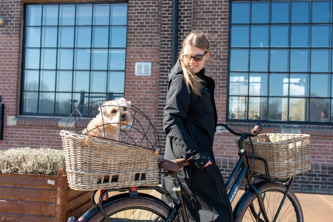 Fast Rider Hondenfietsmand Jale Rotan 57 Liter KLICKfix UniKlip Naturel