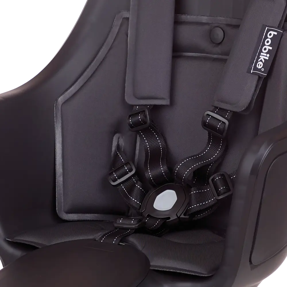 Bobike Maxi Exclusive Plus Tour Urban Black achterstoeltje met Elektrische Fiets Bevestiging