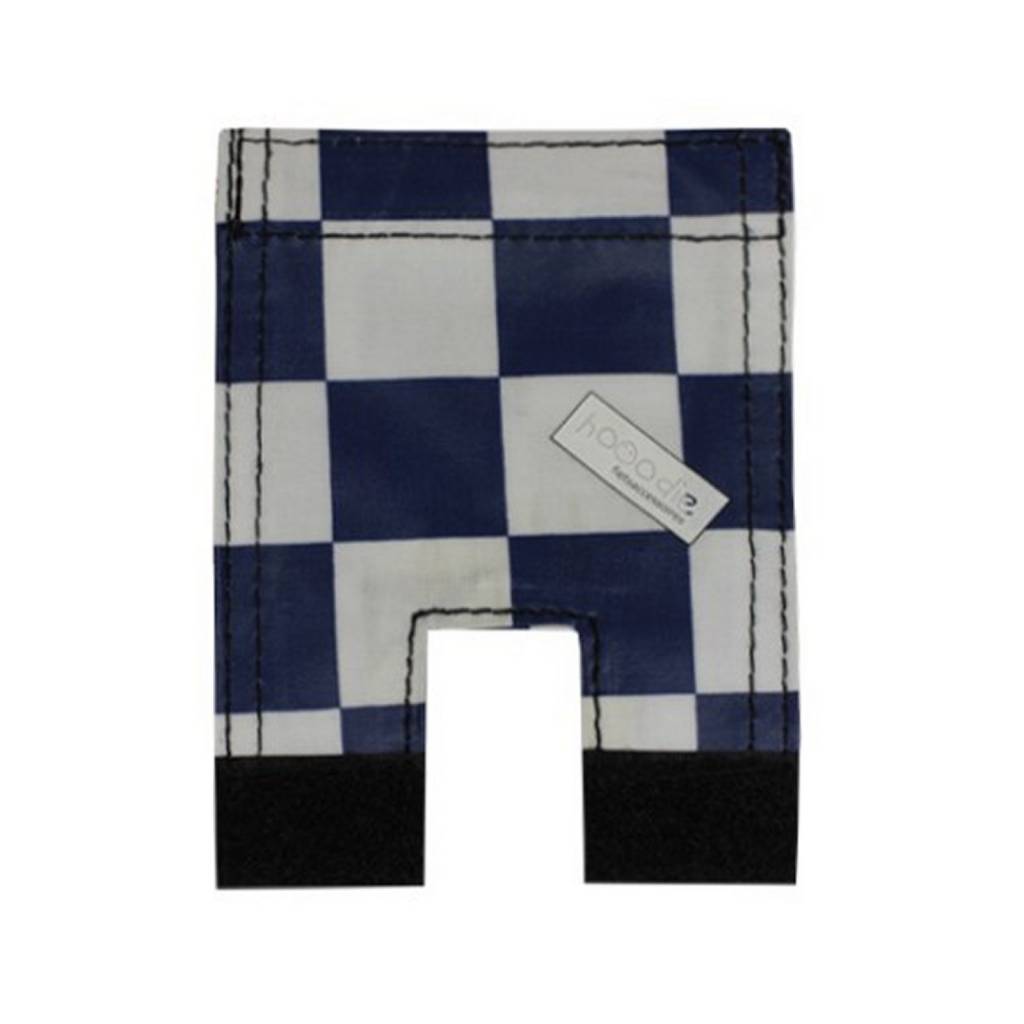 Rieten Fietsmand L Navy Checker grijs