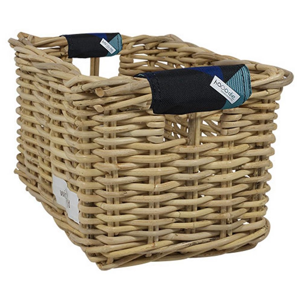 Wicked Rieten Fietsmand L Colored Triangles naturel