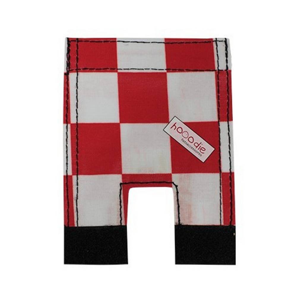 Rieten Fietsmand L Red Checker naturel