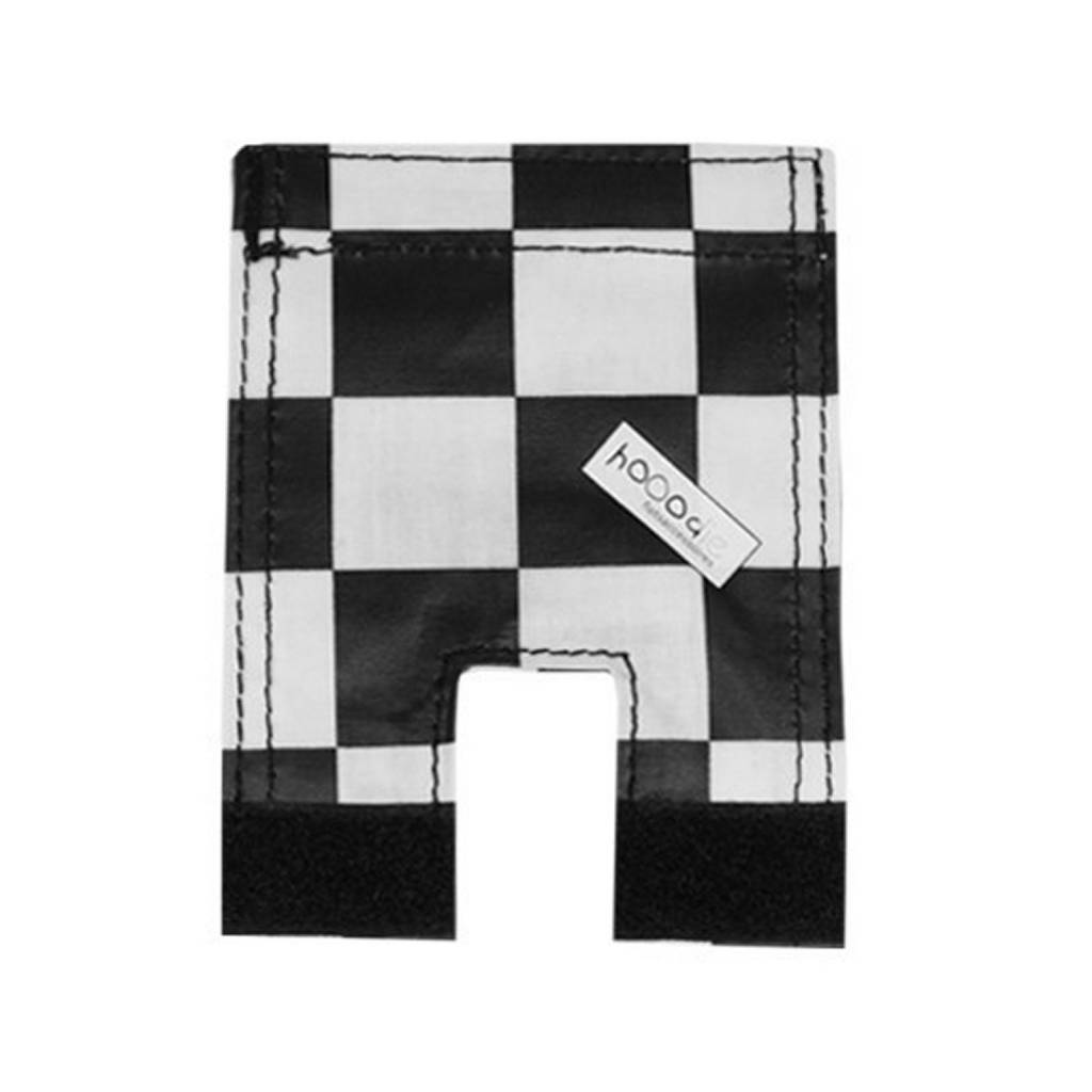 Rieten Fietsmand L Black Checker naturel