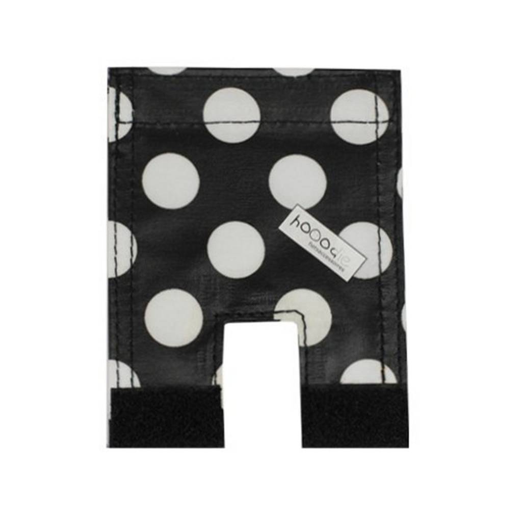 Rieten Fietsmand L White Small Dots naturel