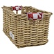 Wicked Rieten Fietsmand L Red Checker grijs Wicked Rieten Fietsmand L Red Checker grijs