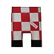 Wicked Rieten Fietsmand L Red Checker grijs Wicked Rieten Fietsmand L Red Checker grijs