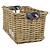 Rieten Fietsmand XL Black Diamonds grey