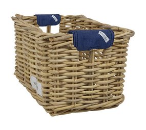 Wicked Rieten Fietsmand XL Jeans grijs