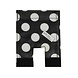 Wicked Rieten Fietsmand L White Small Dots grijs Wicked Rieten Fietsmand L White Small Dots grijs