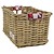 Rieten Fietsmand XL Red Checker naturel