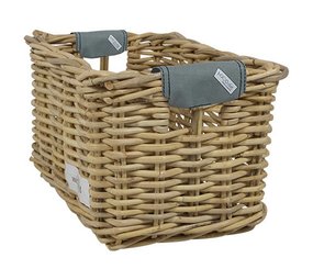 Wicked Rieten Fietsmand XL Silver Solid naturel Wicked Rieten Fietsmand XL Silver Solid naturel