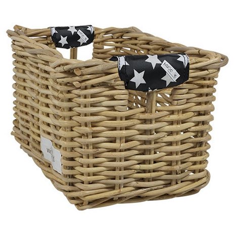 Wicked Rieten Fietsmand XL Stars Original naturel Wicked Rieten Fietsmand XL Stars Original naturel