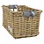 Rieten Fietsmand XL Super White Plaid naturel