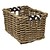 Rieten Fietsmand XL White Small Dots naturel