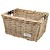 Rieten Fietsmand L Stars Original grijs