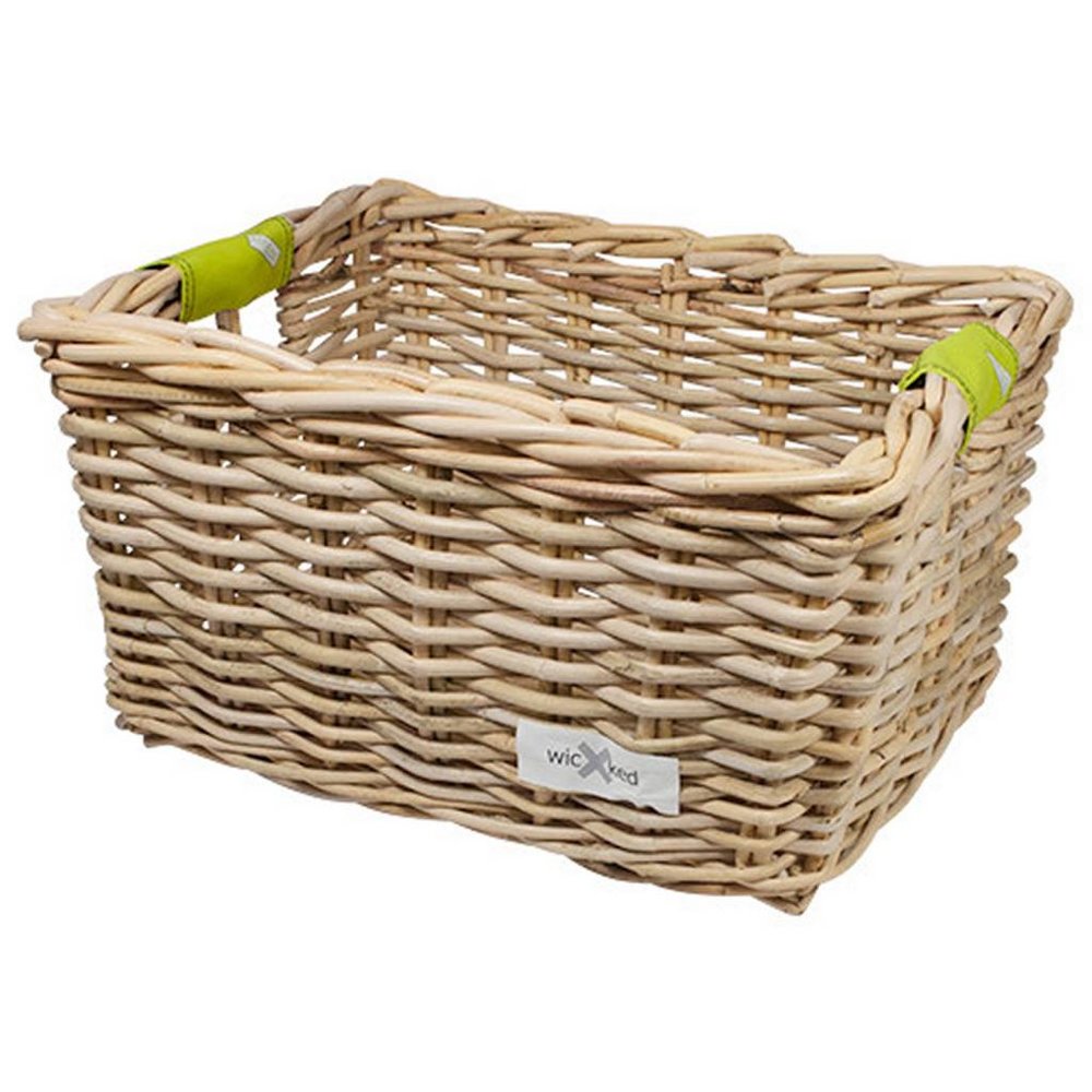 Wicked Rieten Fietsmand L Lime Solid grijs Wicked Rieten Fietsmand L Lime Solid grijs