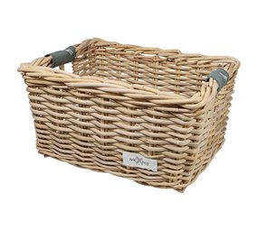 Wicked Rieten Fietsmand L Silver Solid grijs Wicked Rieten Fietsmand L Silver Solid grijs