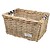 Rieten Fietsmand L Black Checker grijs