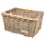 Rieten Fietsmand L Pink Checker grijs