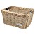 Rieten Fietsmand L Black Diamonds naturel