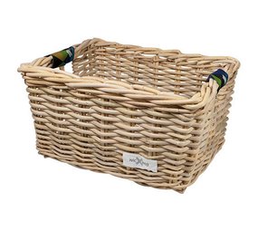 Wicked Rieten Fietsmand L Colored Triangles naturel